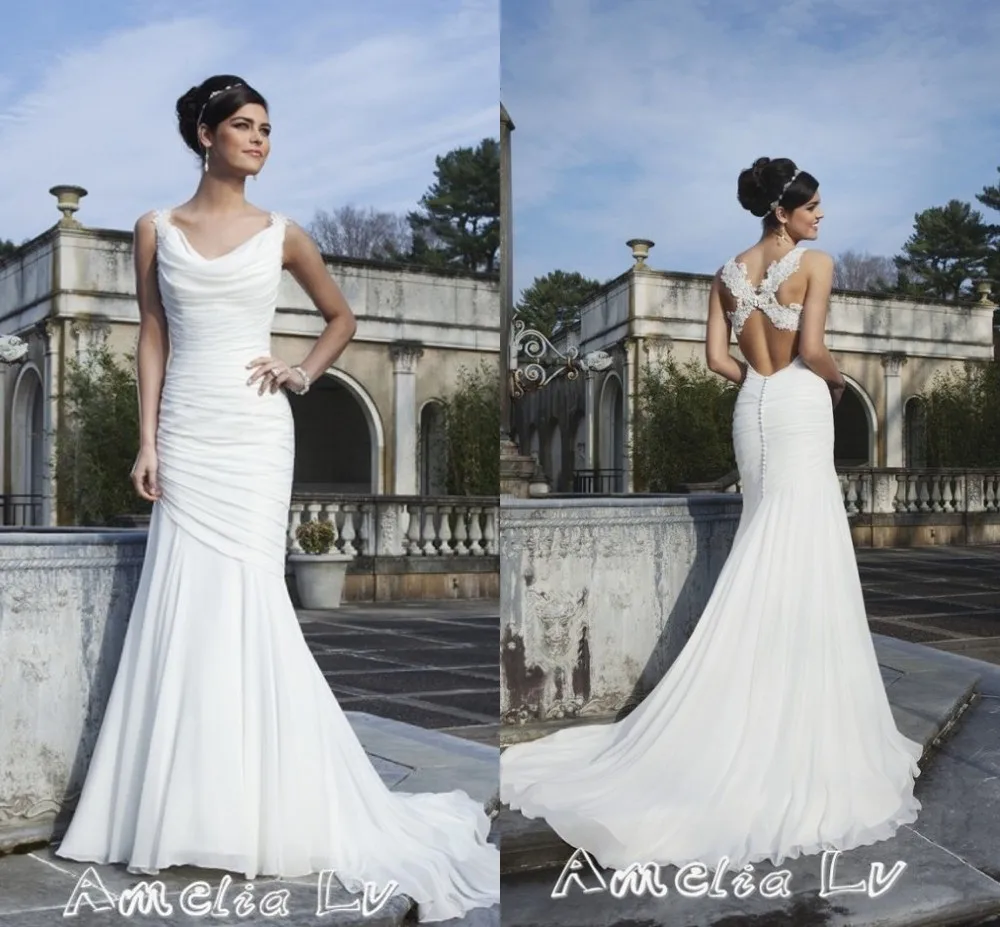Cowl Neck Wedding Dress Fashion Dresses