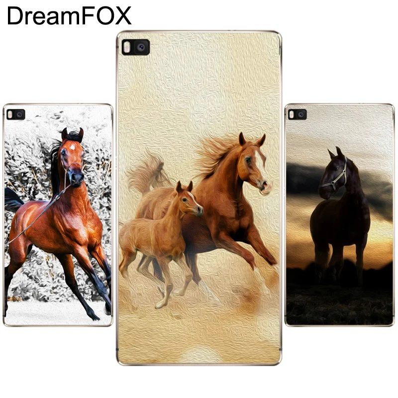 

DREAMFOX M285 Running Horse Soft TPU Silicone Case Cover For Huawei P8 P9 P10 Lite 2017 Honor 8 Lite Pro 9 6X