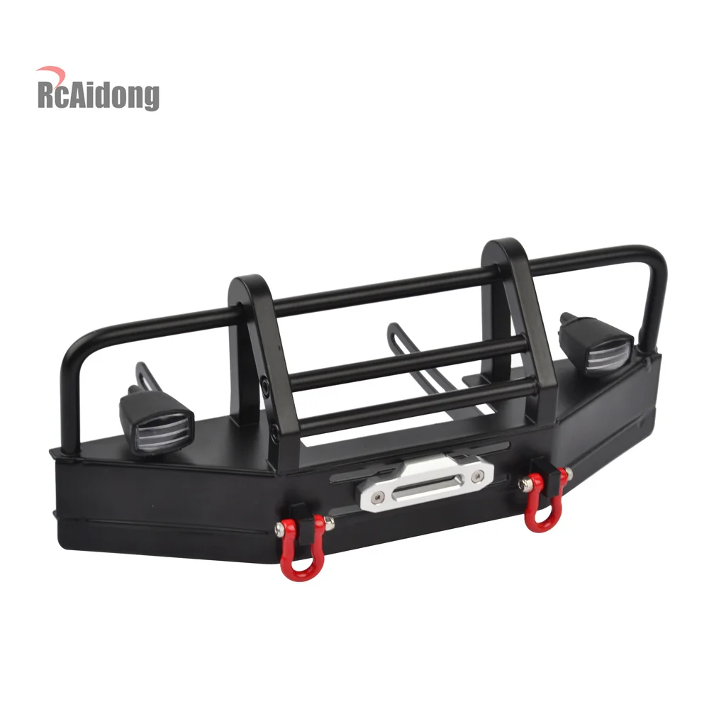 

RC Metal Front Bumper with Trailer Buckle for Traxxas TRX-4 TRX4 Axial SCX10 90046 D90 D110 1:10 RC Rock Crawler