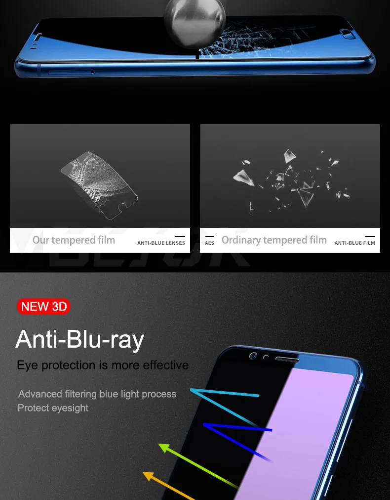 С уровнем твердости 9H 3D полное покрытие закаленное Стекло для huawei P20 Pro P20 Lite Plus Экран защитное стекло на Honor 9 10 Lite 8X 8C 8A V10 V9 пленка
