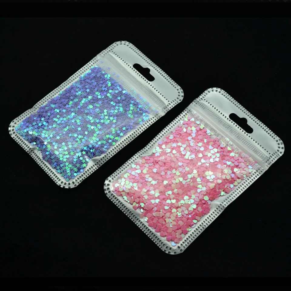 Stars Heart Shape Sequins Holographic 10G/Bag Fine Laser Paillettes Holographic Nail Glitter on Nails Decal Tool SF0074