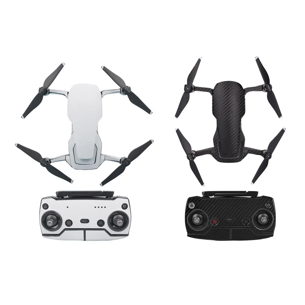 Wtohobby ПВХ наклейка углеродное волокно графические Стикеры для DJI Mavic Air Skin 3 батареи дистанционного самолета полный набор наклейки