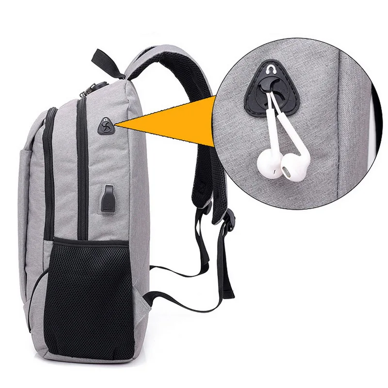 Laamei Men's And Women's Backpack USB Travel Bag Laptop Backpack Student Schoolbag Shoulder Bag Backbag