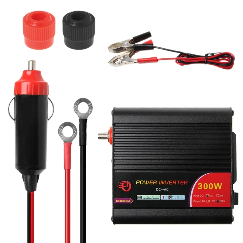 300W Power Inverter Converter DC 12V to 220V AC Cars Inverter with Car Adapter