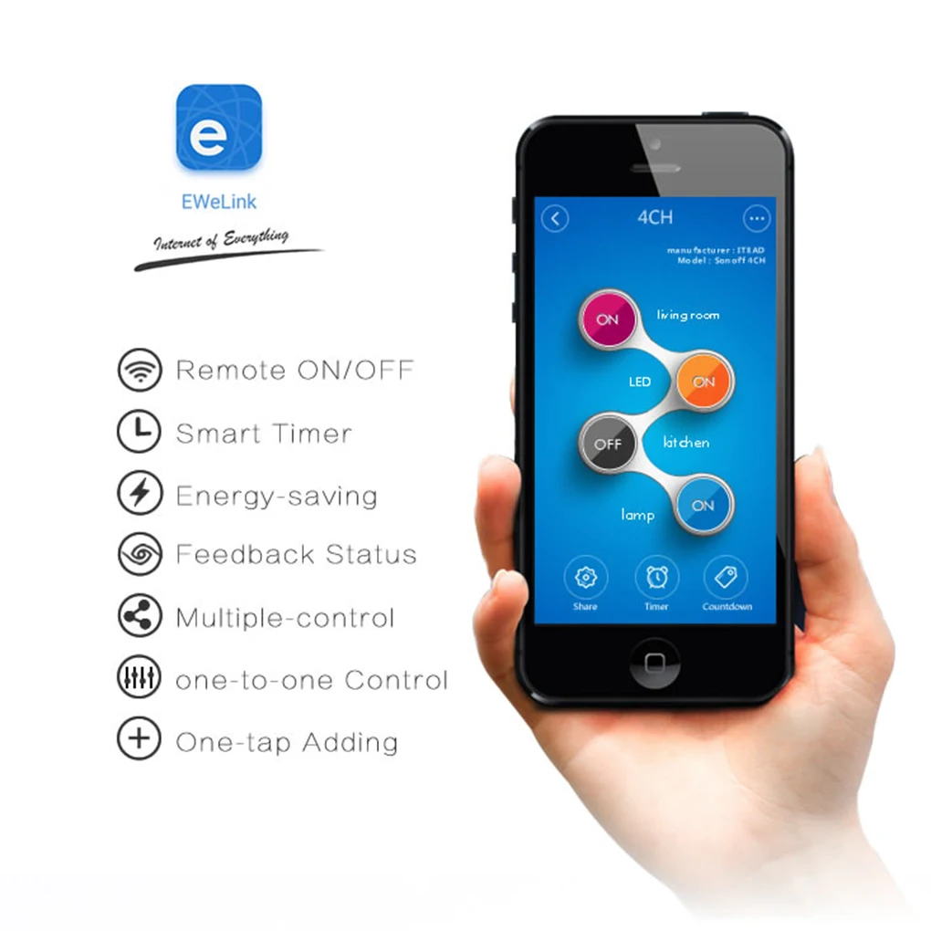 Preise ITEAD Sonoff 4CH R2 WIfi Smart Switch, 4 kanal Wifi Smart Home Timer Licht App Remote Unterbrecher Relais Arbeitet Mit Google Hause