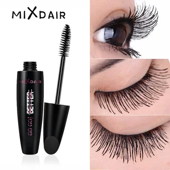 

MIXDAIR Thick curling black mascara waterproof long lasting eyelash lengthening brush quick dry 4D silk fiber mascara MD004