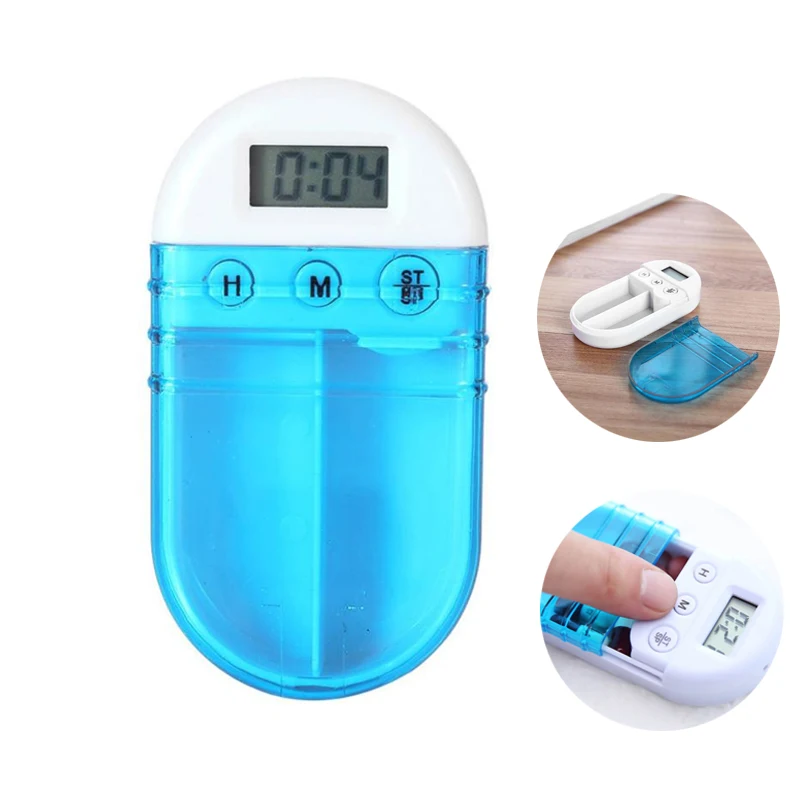 

New Intelligent Alarm Timer Pill Box Smart Electronic Timing Reminder Case Drug Organizer Medicine Pills Storage Box