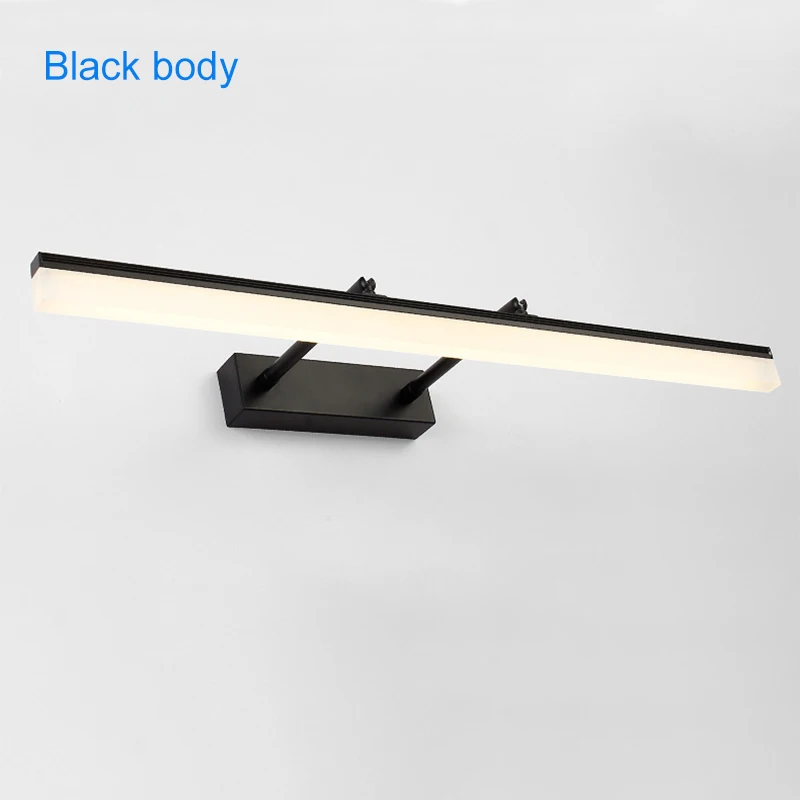 LED Wall light Bathroom Mirror Lamp Black White Gold washroom wall Lamp fixtures 16W 20W 90-260v makeup mirror light ZJQ0015 - Цвет абажура: Black body