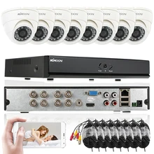 KKmoon HD 8CH CCTV система 960 H/D1 DVR рекордер 8 шт 800TVL IR видео наблюдения камера безопасности система 8 каналов DVR комплект Onvif