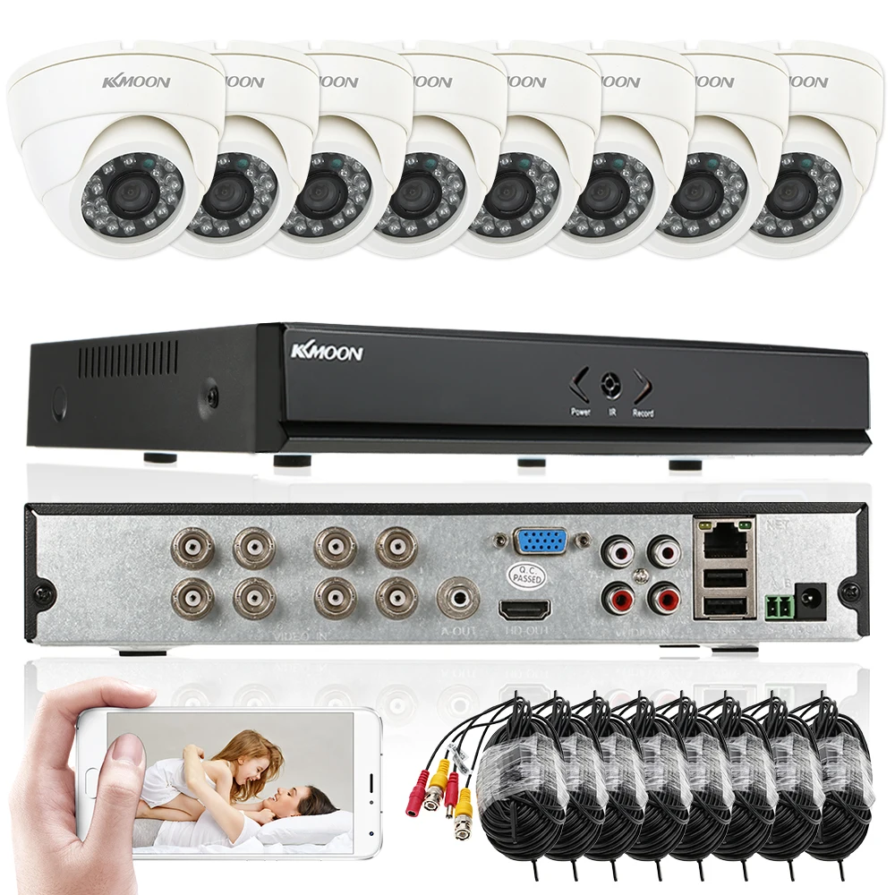 

KKmoon HD 8CH CCTV System 960H/D1 DVR Recorder 8PCS 800TVL IR Video Surveillance Security Camera System 8 Channel DVR Kit Onvif