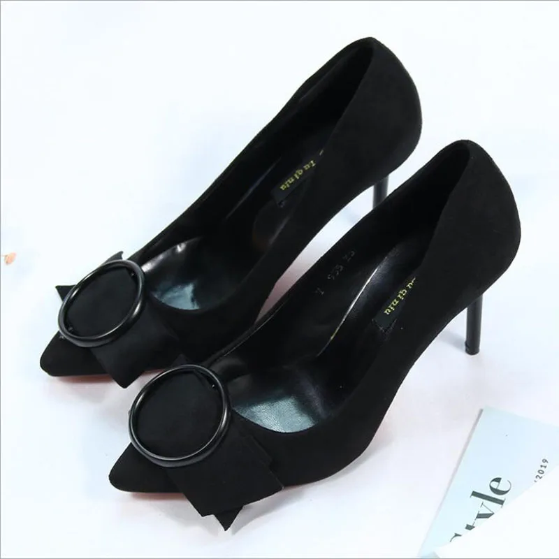 

Spring new hollow coarse sandals high-heeled shallow mouth pointed baotou shoes work shoes women Female sexy high heels