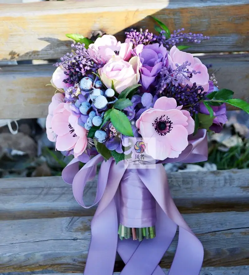 心に強く訴えるブーケ ピンク 紫 最高の花の画像