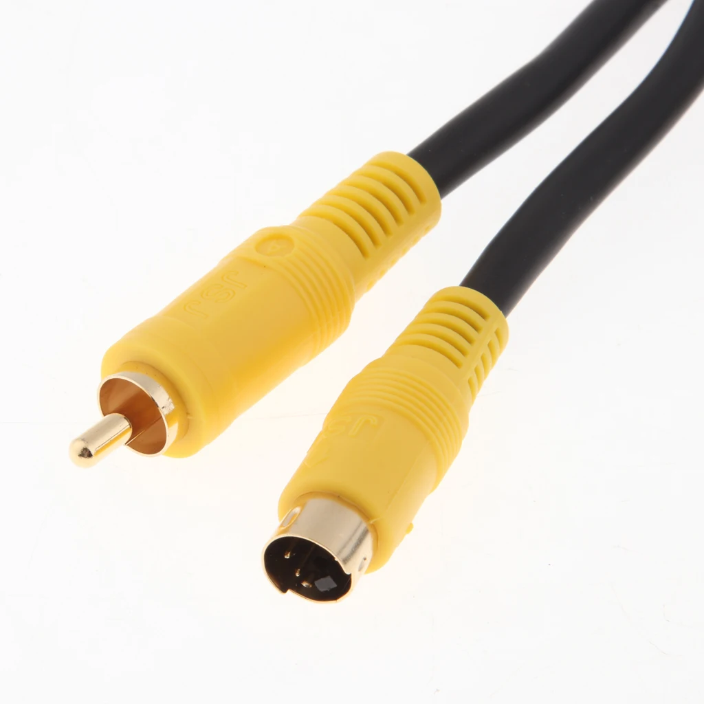 S-Video 4pin to RCA Male to Male TV Video Cable Adapter S terminal 