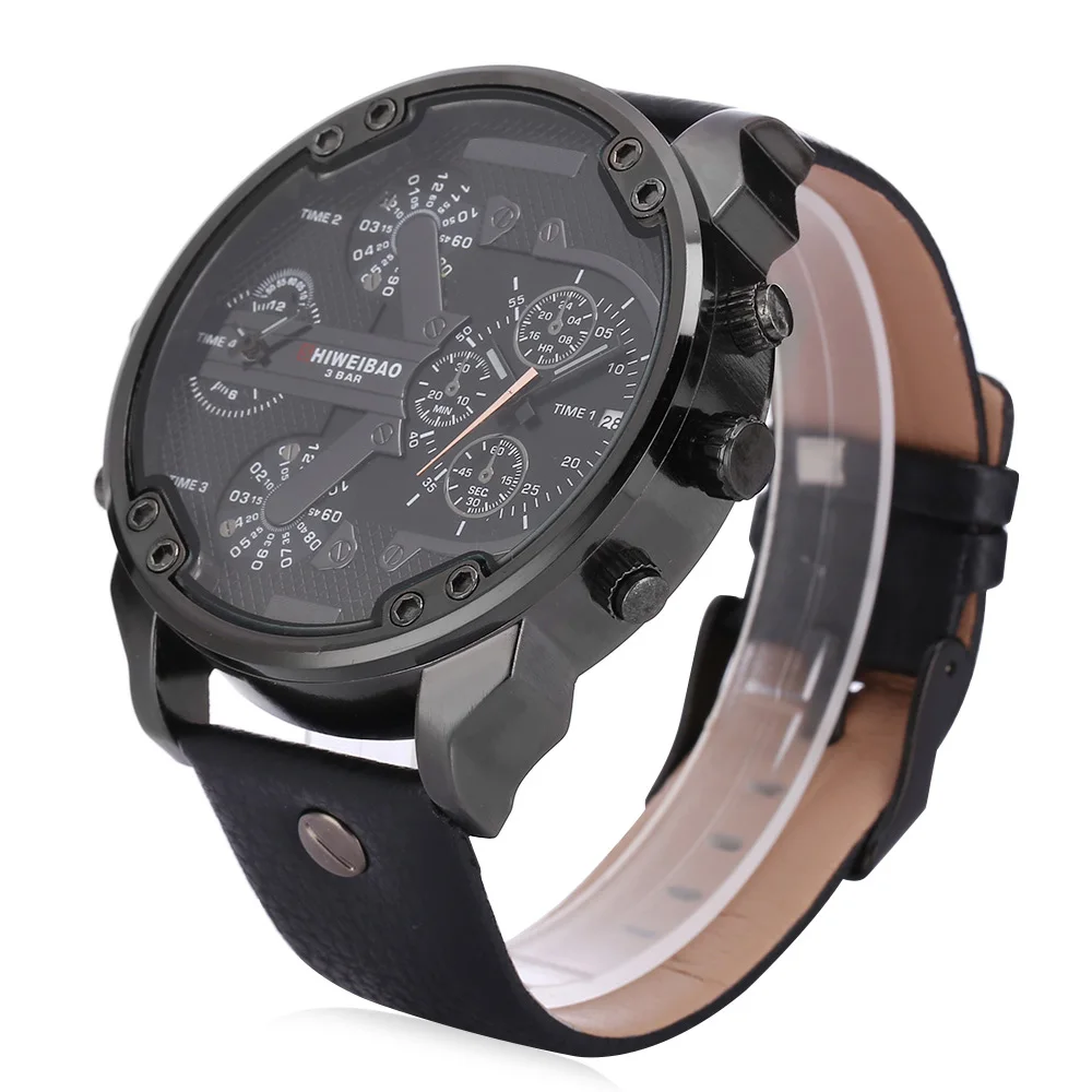 dz military watches for men cool mens watches quartz wrist watch dual time zones clocl male free shipping (1)