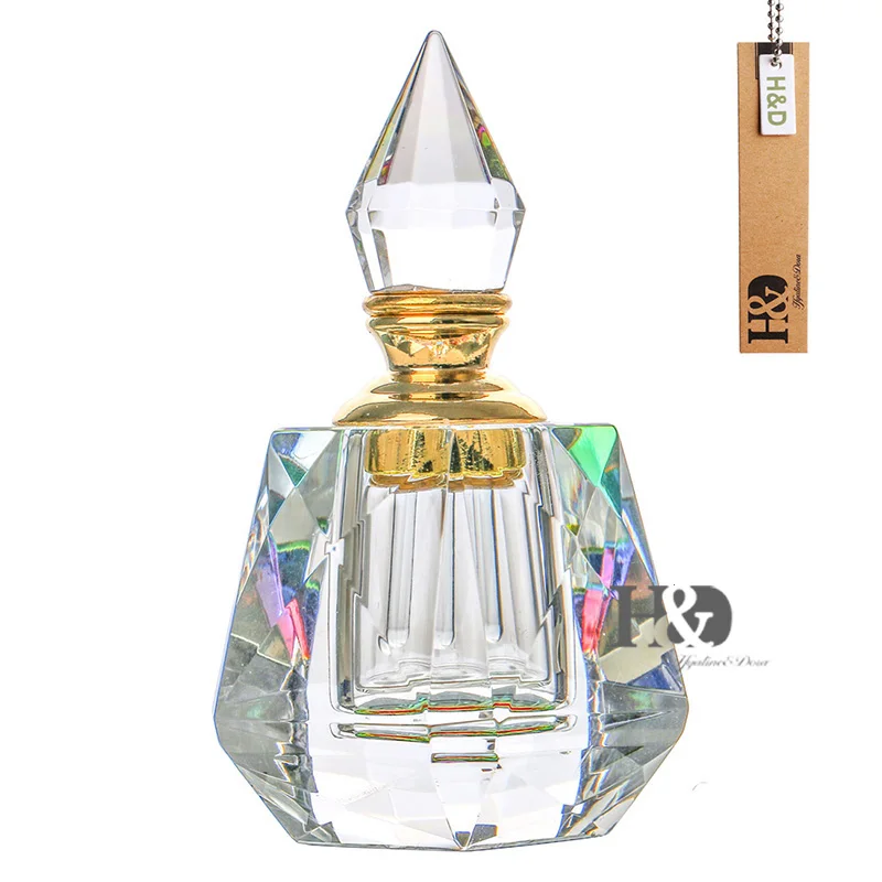 

H&D Vintage Perfume Bottles Crystal Empty Refillable Home Table Decoration Bottle (3ML) Birthday Gifts for Women/Girls