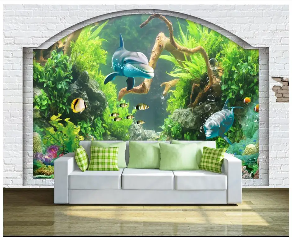 3D фото обои на заказ 3d Настенные с изображением фрески свежий большая цистерна