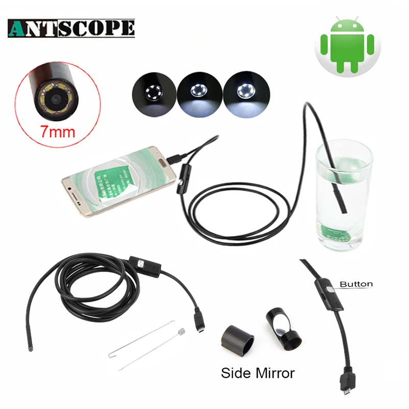 

Android Usb Snake Tube Endoscope Camera 7MM with 6 LED 1m 2m 3.5m HD Phones PC Sewer Inspection Camera Endoscopique Borescope 30