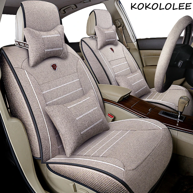 Универсальный льняной чехол на сиденье автомобиля kokololee для Fiat все модели palio albea
