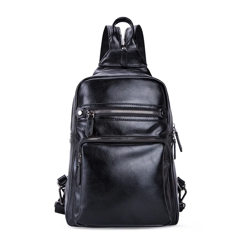 

Businss Men Backpack for 12.9 Inches Ipad Pu Leather Male Backpacks 2019 Black Large Travel Bag for Man Soft Handle School Bags
