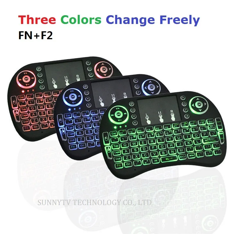 i8 Keyboard with 3 color backlit English Version Air Fly