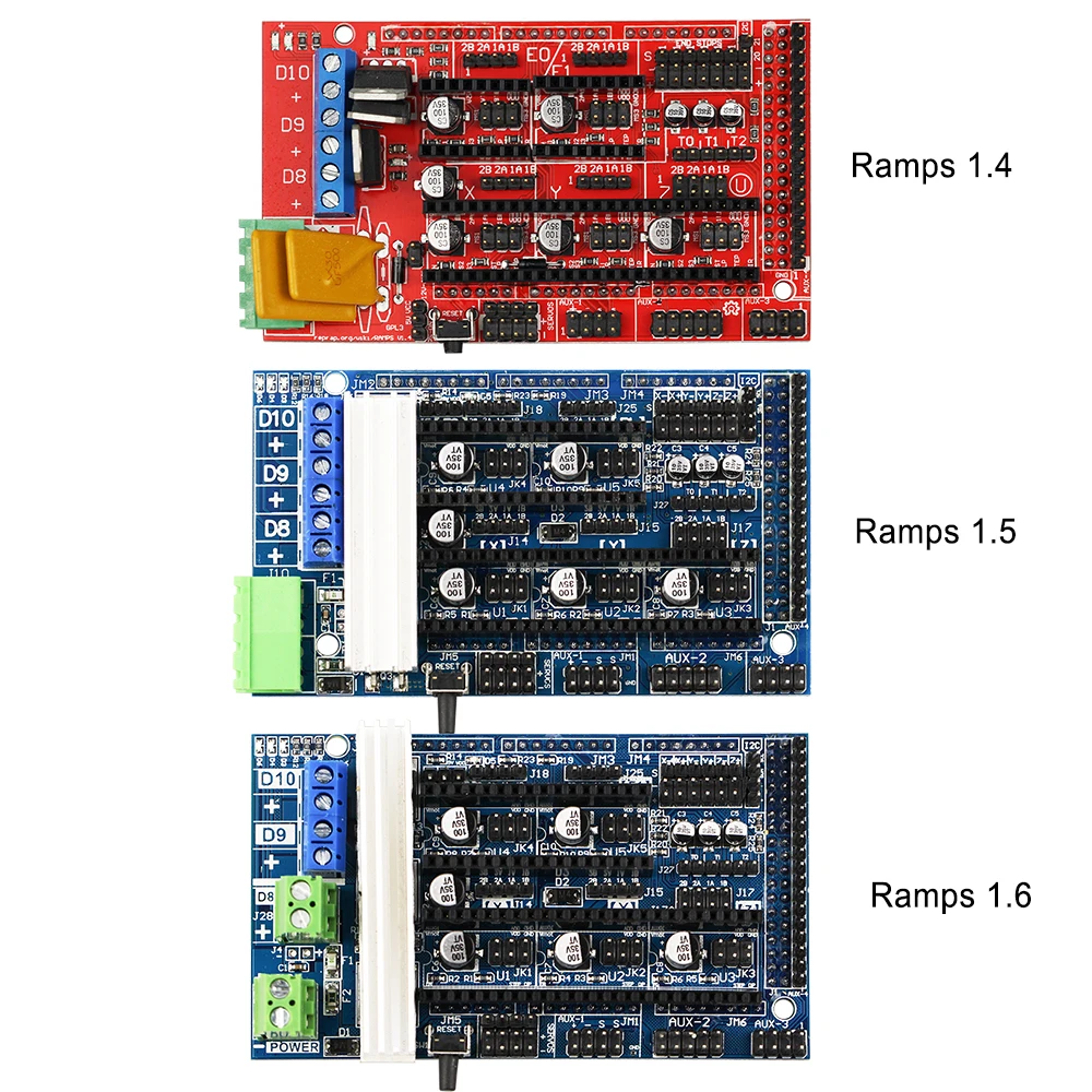 

1Pc RAMPS 1.4 1.5 1.6 Control Board Panel Part Motherboard Shield Red Black Controls For 3D Printer
