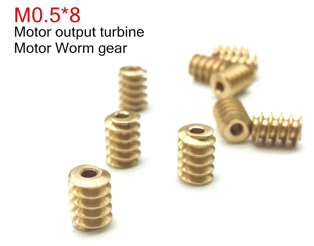 10PCS M0.5*8 motor output turbine 0.5M Motor shaft Worm gear 2mm Pure copper | Обустройство дома