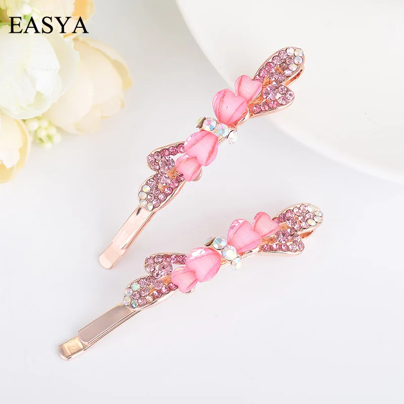 EASYA Новое поступление элегантная заколка-бант с кристаллами украшения для модных