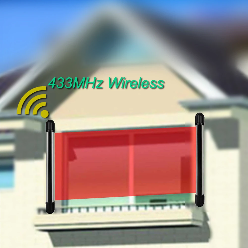 433MHz Wireless Outdoor Waterproof Infrared Beam Detector Wireless / Wired detector For Home Burglar GSM Alarm System