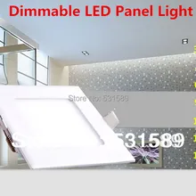 10 шт., 3 Вт, 4 Вт, 6 Вт, 9 Вт, 12 Вт, 15 Вт, 18 Вт, AC85-265V, регулировка яркости, Регулируемый потолочный светодиодный светильник с адаптером питания