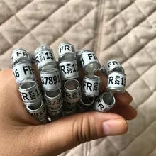 Кольца для голубей птиц кольцо для ног белое FR 8 мм Внутреннее кольцо 10 мм heigth