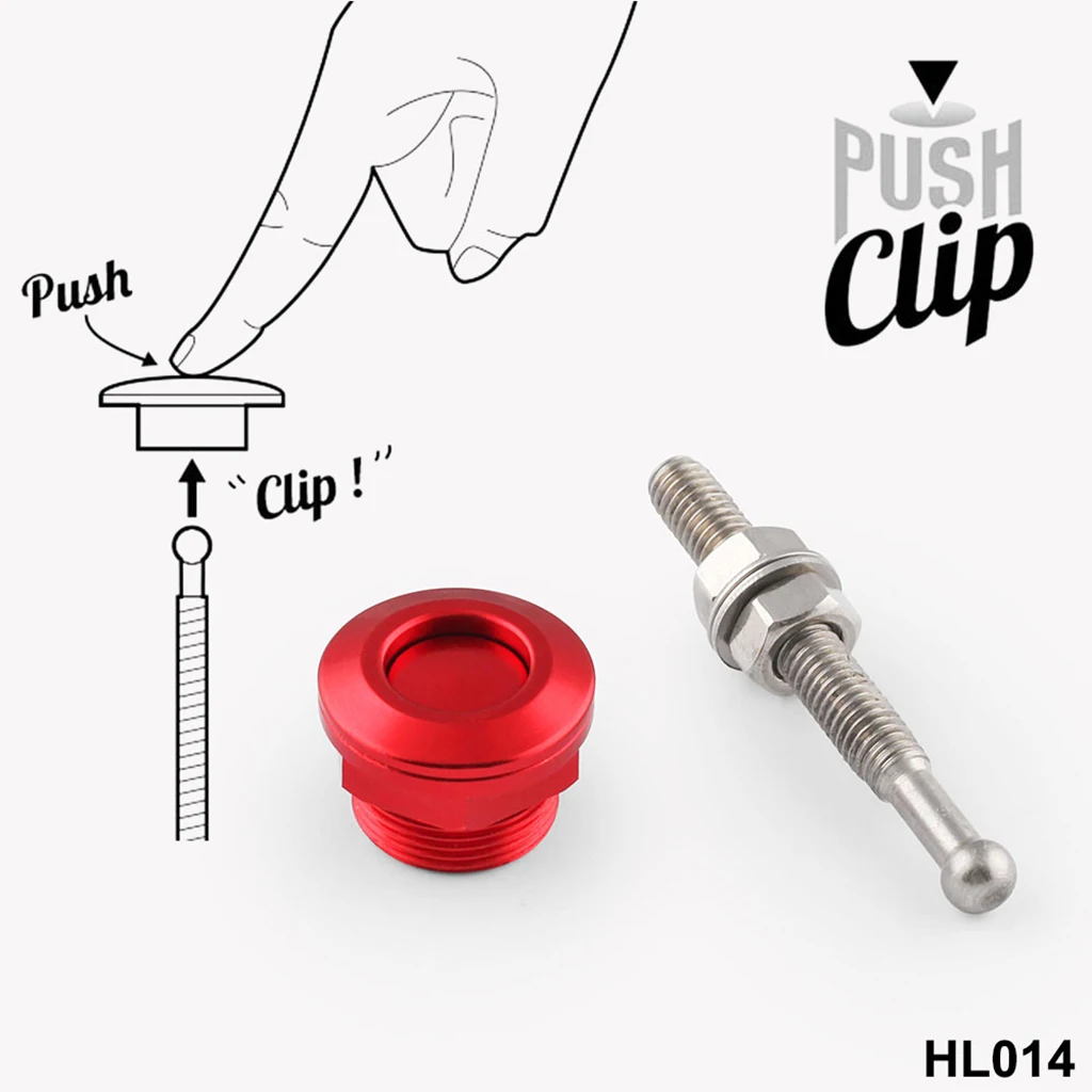 Universal 22mm Car Push Button Bonnet Hood Pin Lock Clip Kit Quick Release Bonnet Hood Pins Latch Red Car Styling 