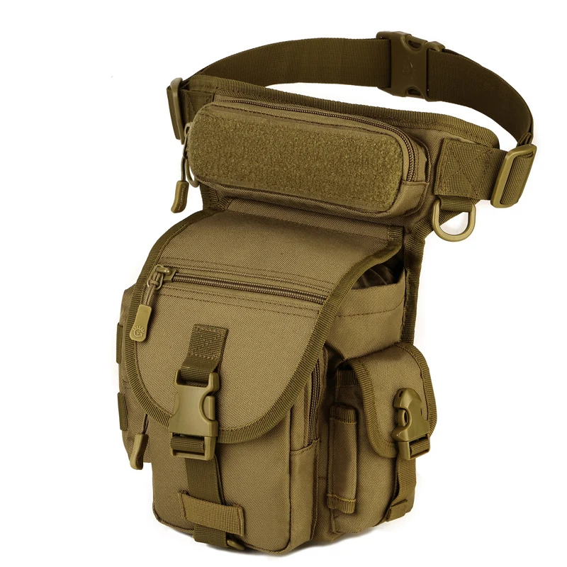 

New Men's leg Bag Tactical Waterproof Hiking Hunting Inch Drop Camping Waist Belt Hip Cell Phone Pocket Pack 1000D Nylon Bag