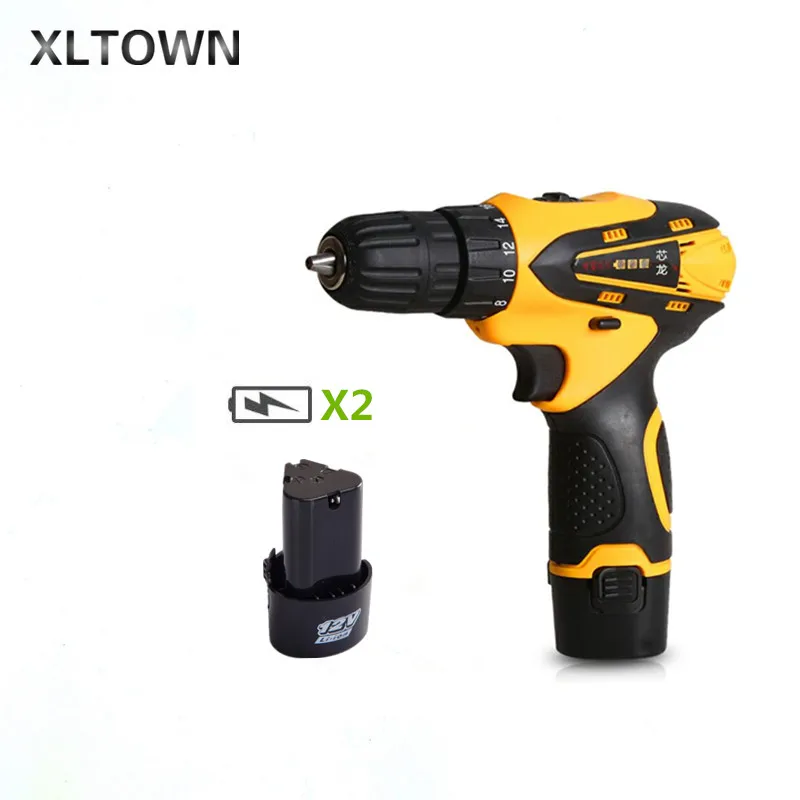 

Xltown 12v two-speed rechargeable lithium battery electric screwdriver with 2 *battery advanced electric screwdriver power tool