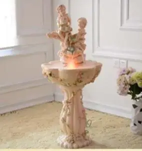Европейский фонтан воды Дисплей Lucky ветер колеса Ангел пруд для гостиной украшения свадебные подарки - Цвет: 49x49x113cm