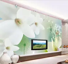 Custom 3d Mural Wallpaper Simple dandelion white magnolia flower TV background wall 3D Wall Mural Wallpaper Custom 3d Mural Wallpaper Simple dandelion white magnolia flower TV background wall 3D Wall Mural Wallpaper