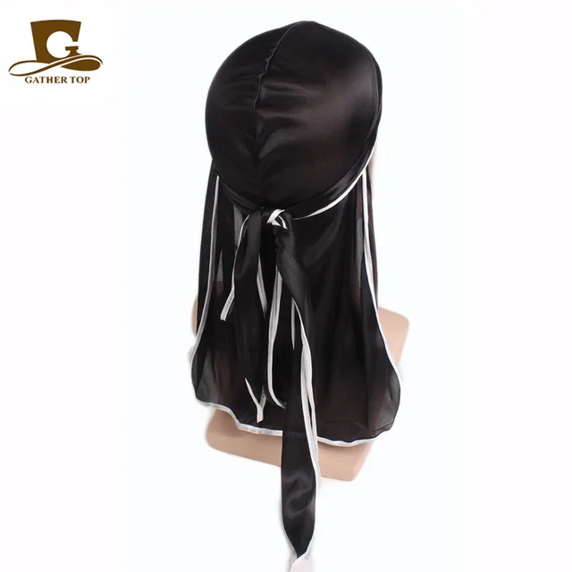 Boné Durags ajustável de cetim de seda Durag boné unissex Doo Rag Biker  Smooth para cabeça Wrap Premium Designer Doo Rag Danc