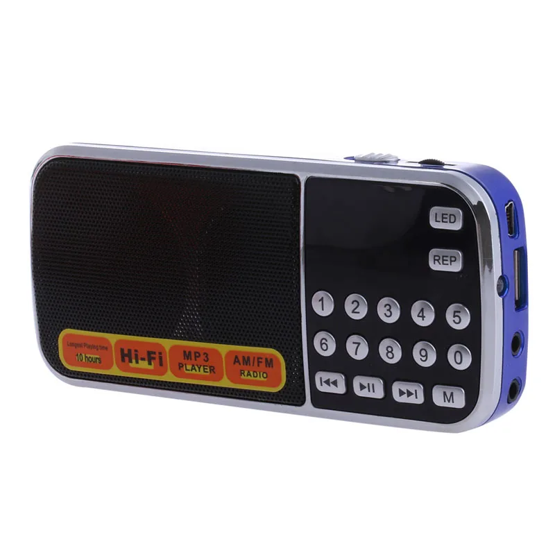 

Mini LCD Receiver Digital FM AM Radio Speaker USB Micro SD TF Card Mp3 Player