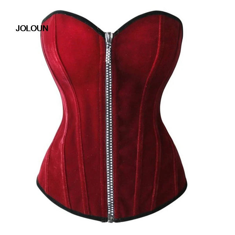 Selingerie Femme Corset Overbust Waist Corsets Bustier Satin Harness