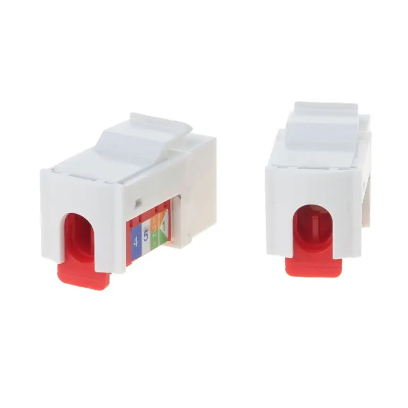 2Pcs CAT6 Network Module Information Socket RJ45 Connector Adapter Keystone Jacks Modules Tool-free Connection