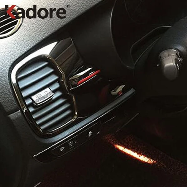 

For Kia Rio 4 X-line 2017 2018 2019 Stainless Steel Air Condition Vent Cover Sticker Interior Accessories Car Styling