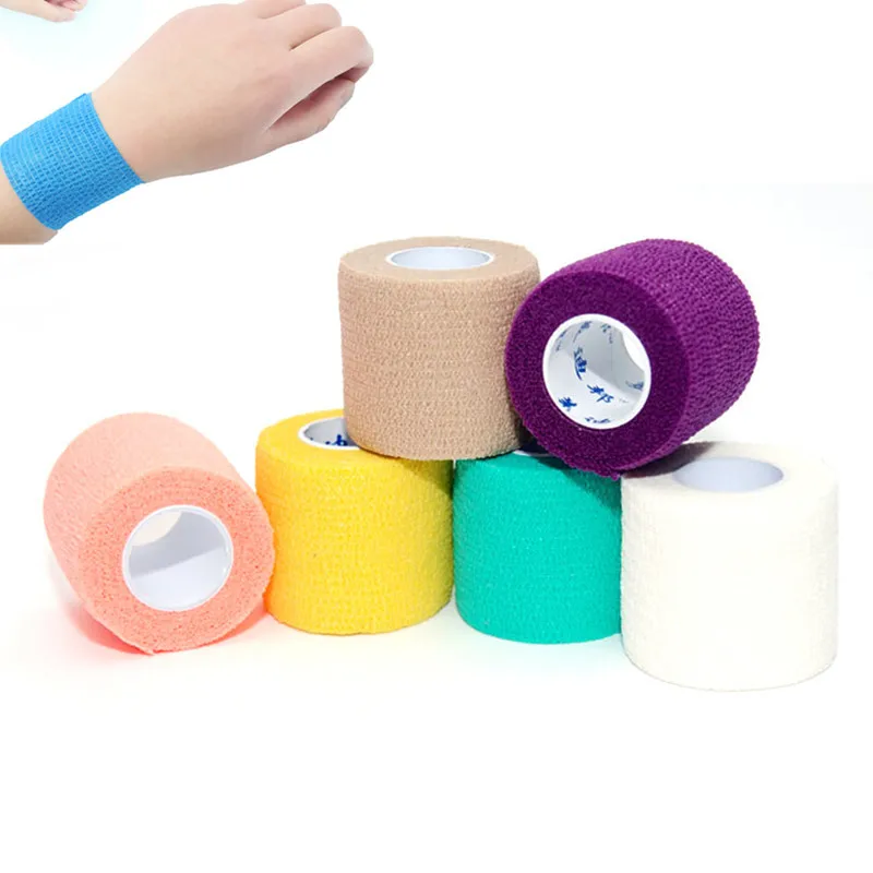 

Waterproof Elastic Self Adhesive Medical Bandage Gauze Tape Nonwoven Cohesive First Aid Kit for Sport Ankle Finger Muscle Care