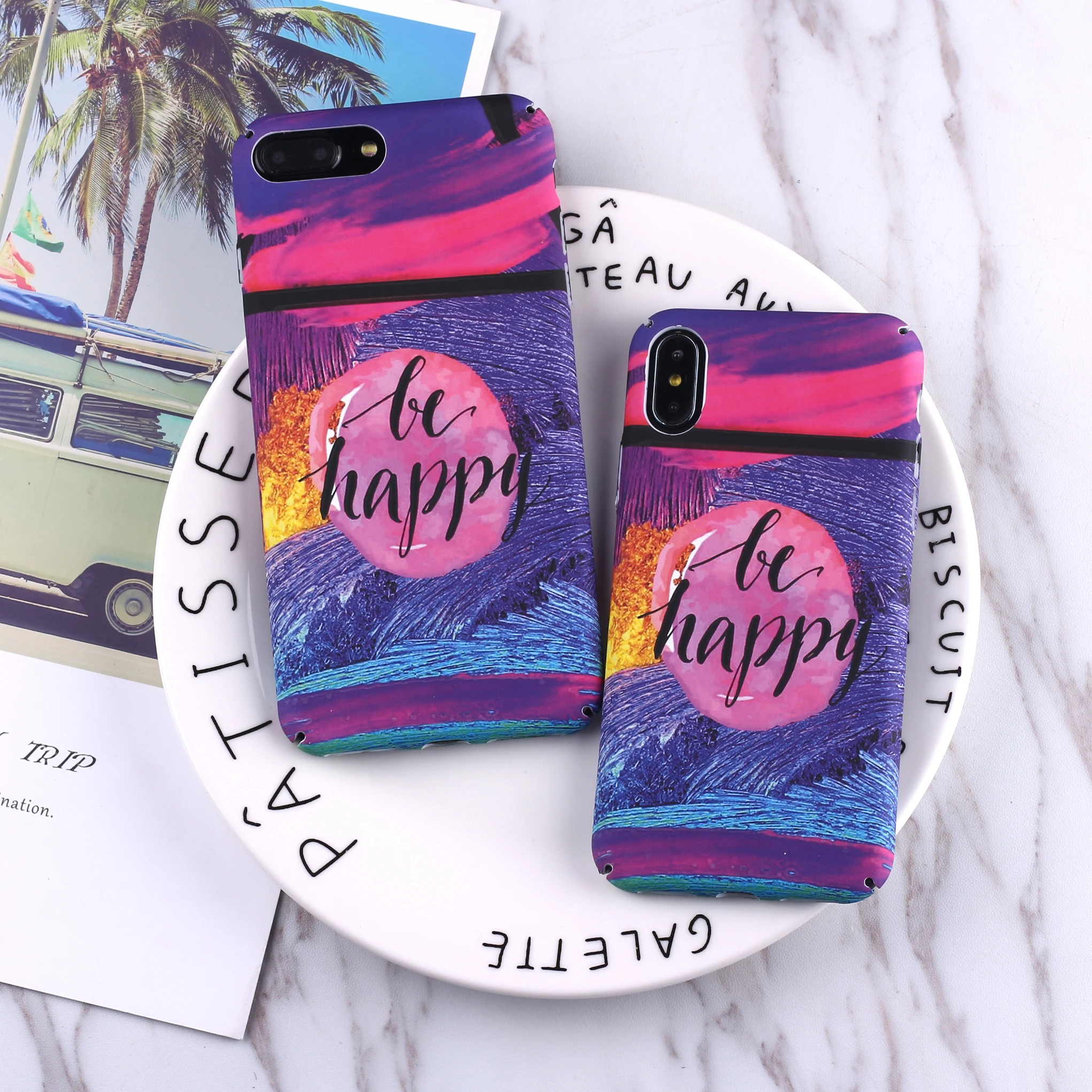 

Retro Geometry Phone Case For iphone X Case For iphone 6 6S 7 8 Plus Fashion Hard PC Cases Colorful Palace Flower Cover