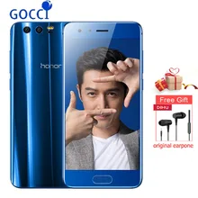 Honor 9, 4G, LTE, мобильный телефон Kirin 960, четыре ядра, Android 7,0, 5,15 дюймов, FHD, 1920X1080, 6 ГБ ram, 128 ГБ rom, МП