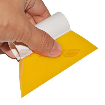 

EHDIS Soft Rubber Squeegee Bevelled Sharp Yellow Vinyl Tool Scraper Window Glass Wiper Squeegee Home Car Cleaning Tools A73S-9.5