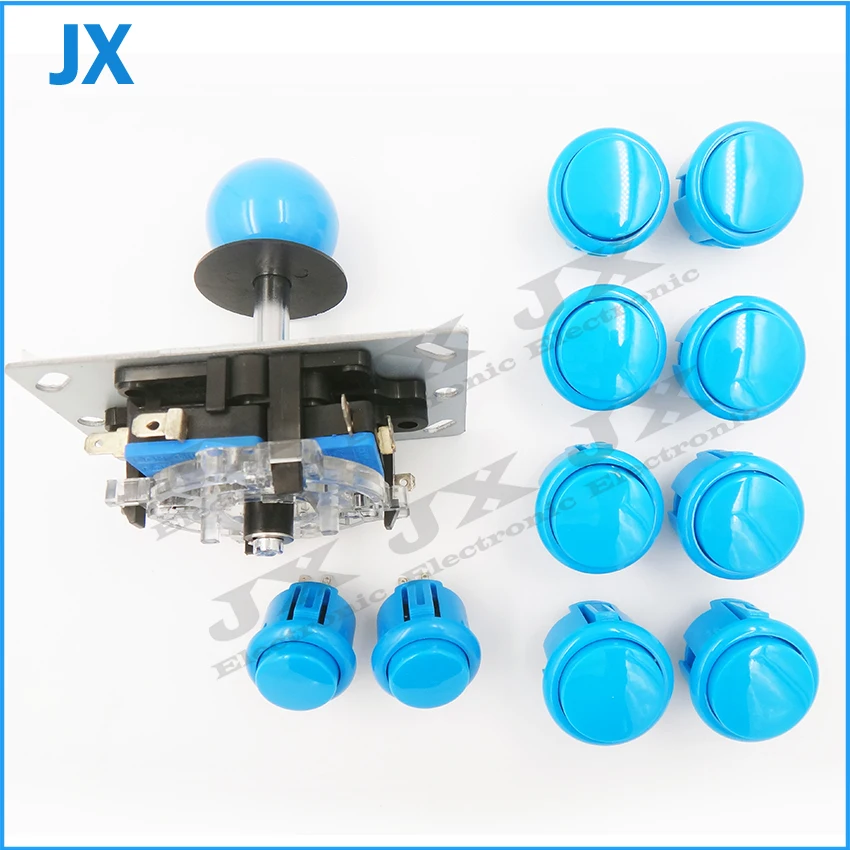 

Arcade parts kits Bundle including arcade joystick 24mm/26mm push button for DIY contoller for arcade game,Mame,Raspberry PI