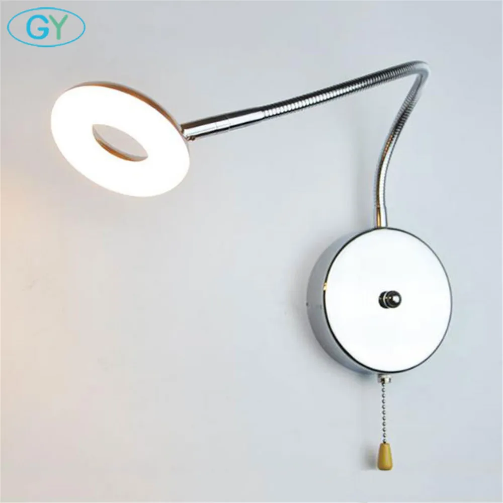 Светодиодная настенная лампа с выключателем на цепочке 5 Вт длина 35 см|led wall lamp|wall