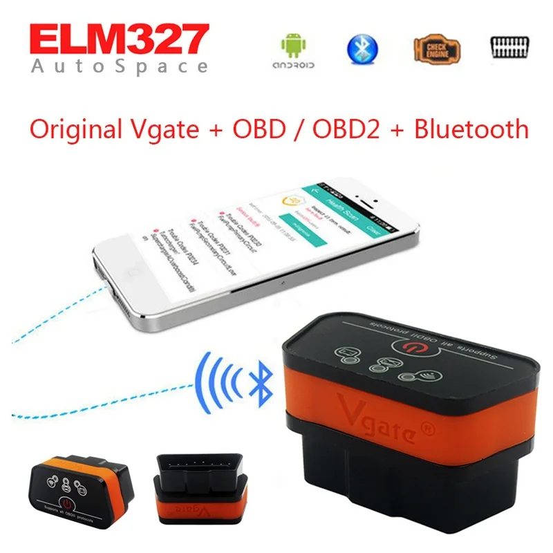 OBD OBD2 Bluetooth ELM327 сканер диагностический инструмент интерфейс считыватель кодов