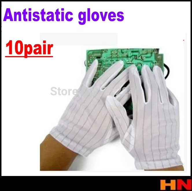 10pairs Anti skid Gloves ESD PC Computer Working work with