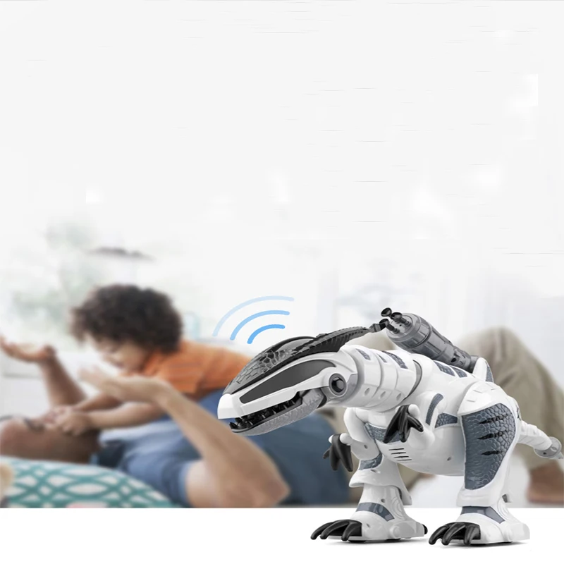 RC Intelligent Dinosaur Model Electric Remote Control Robot Mechanical War Dragon With Music&Light Functions Children Hobby Toys