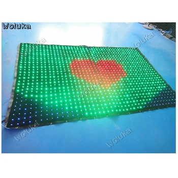 

LED Soft screen cloth stage lighting P7cm 2*3m video cloth LED video curtain RGB video curtain color curtain CD50 W03
